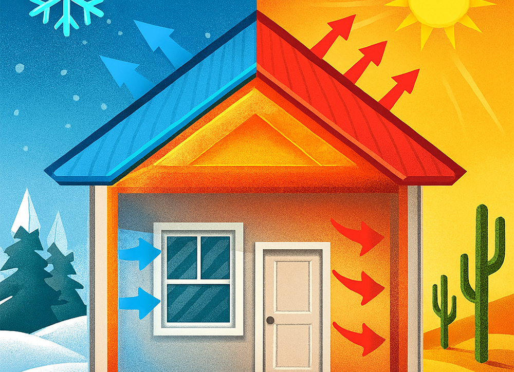 عایق حرارتی انواع مناطق آب و هوایی